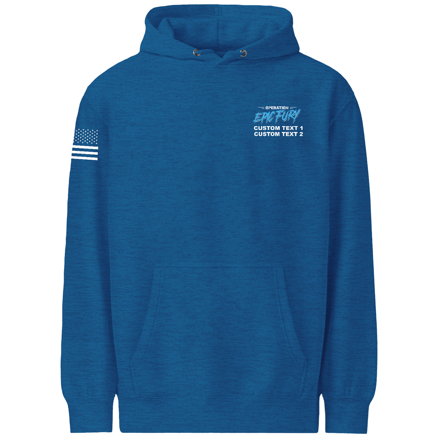 CUSTOM Operation Epic Fury Comfort Unisex Hooded Sweatshirt - Blueprint