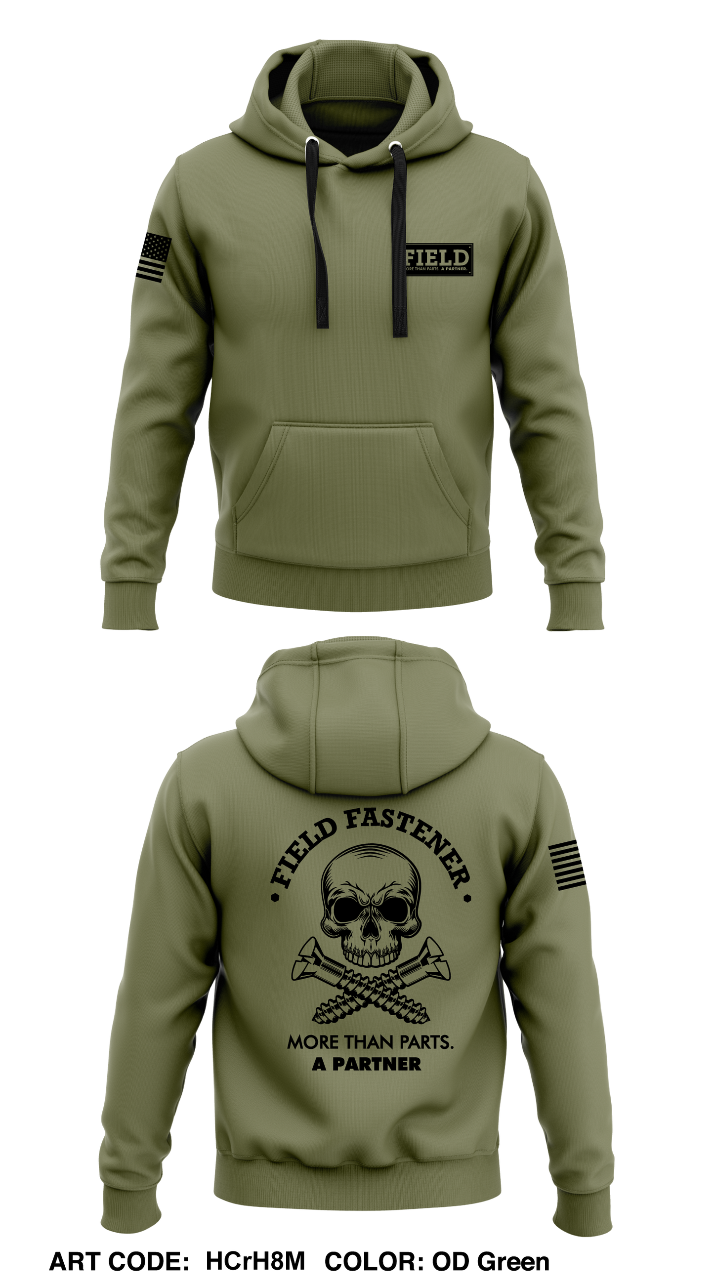 FIELD FASTENER Core Men's Hooded Performance Sweatshirt - HCrH8M