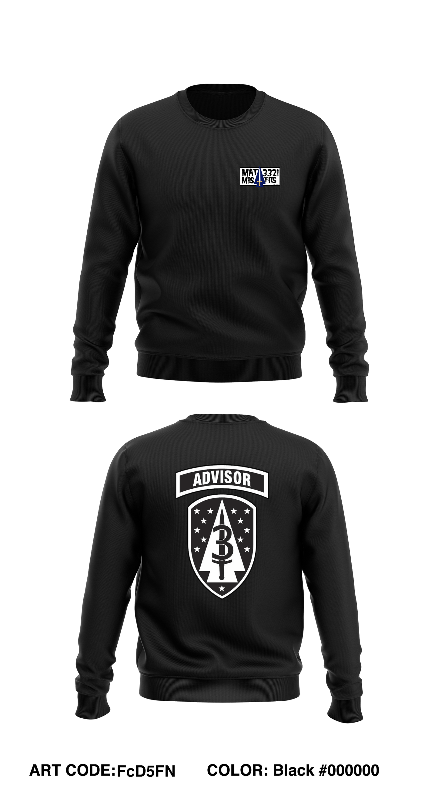 MAT 3321 Core Men's Crewneck Performance Sweatshirt - FcD5FN