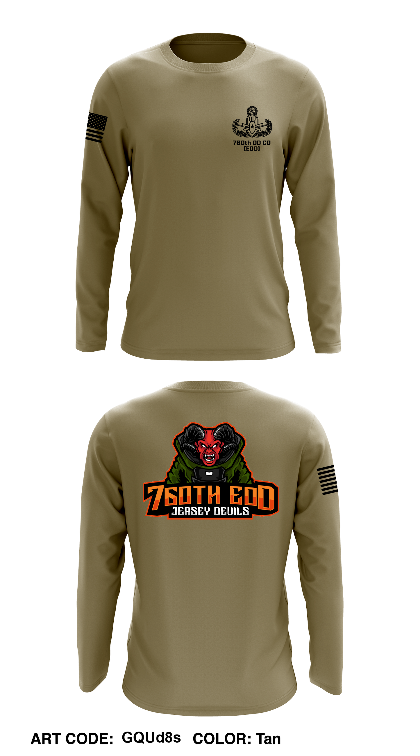 760TH EOD Core Men's LS Performance Tee - GQUd8s