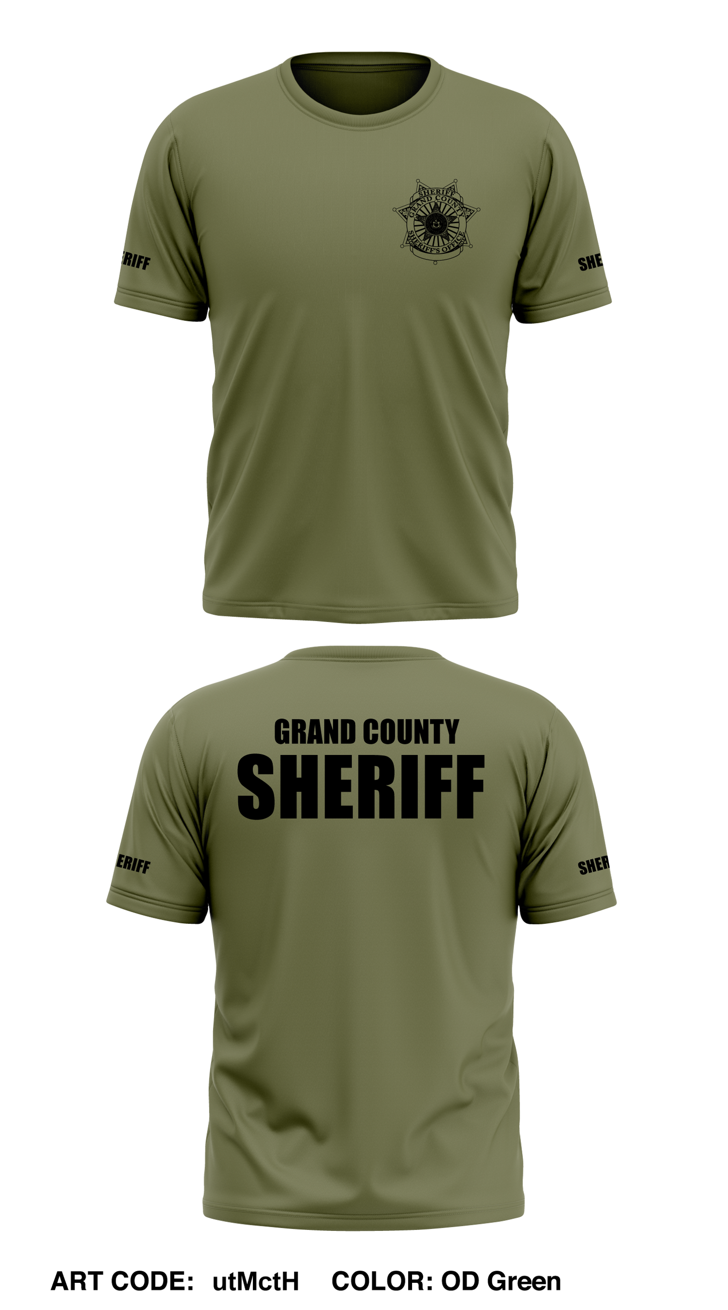 Grand County Sheriff's Office Core Men's SS Performance Tee - utMctH