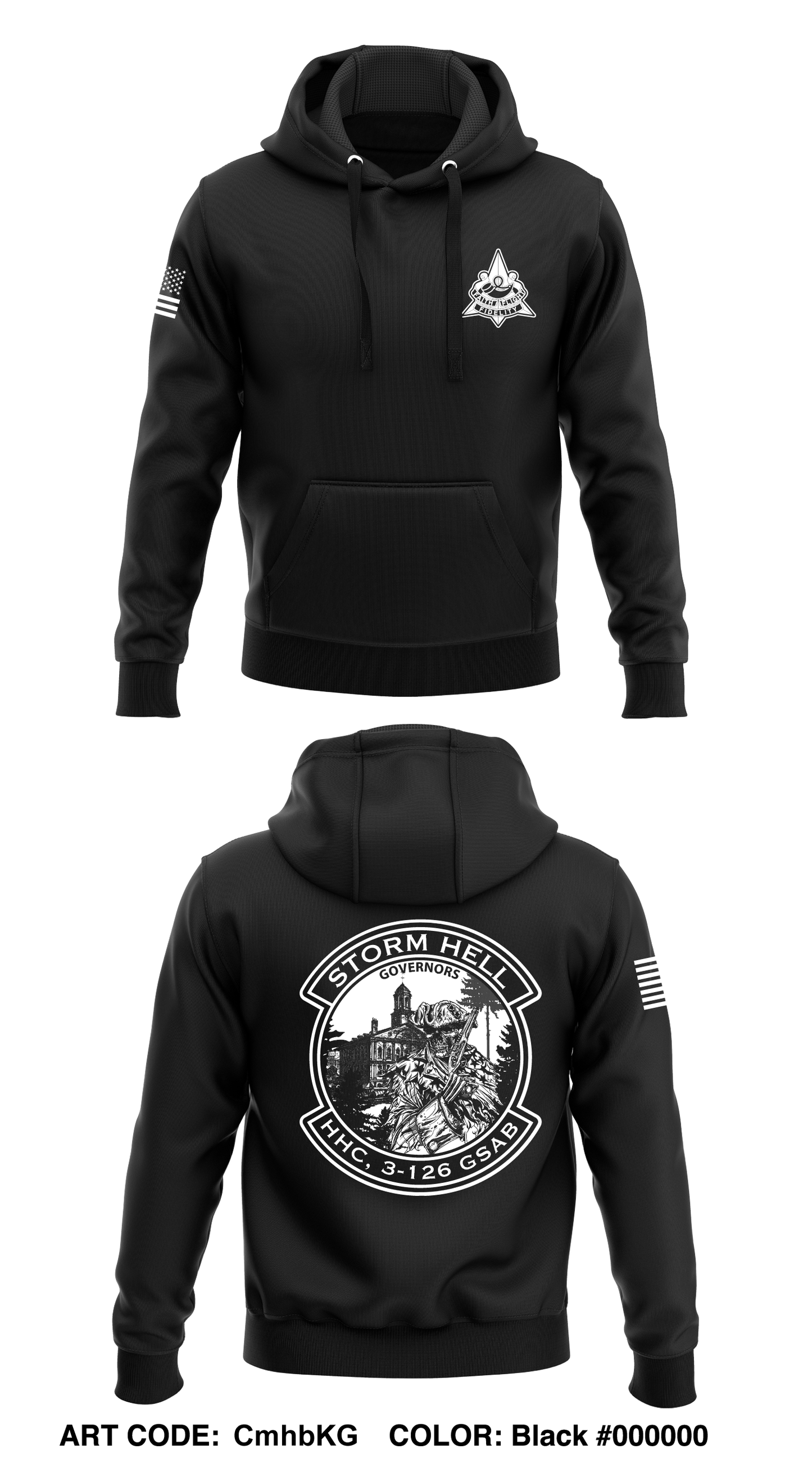 HHC 3-126 GSAB Governors Core Men's Hooded Performance Sweatshirt