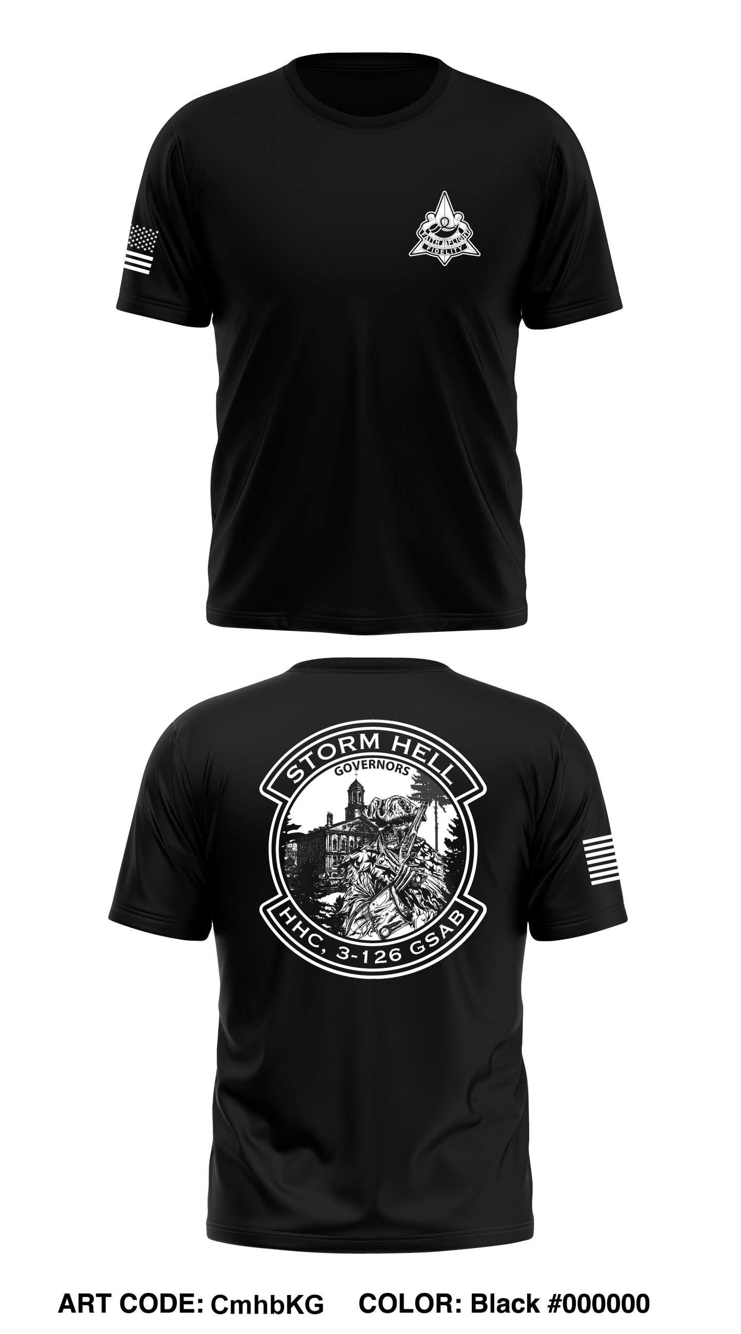 HHC 3-126 GSAB Governors Core Men's SS Performance Tee