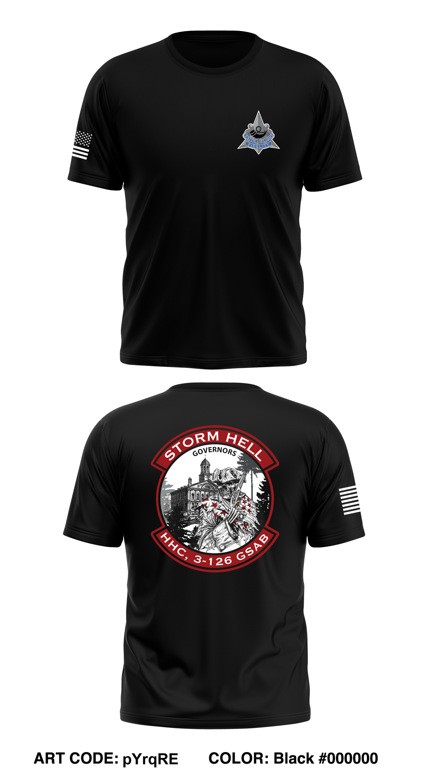 HHC 3-126 GSAB Governors Core Men's SS Performance Tee