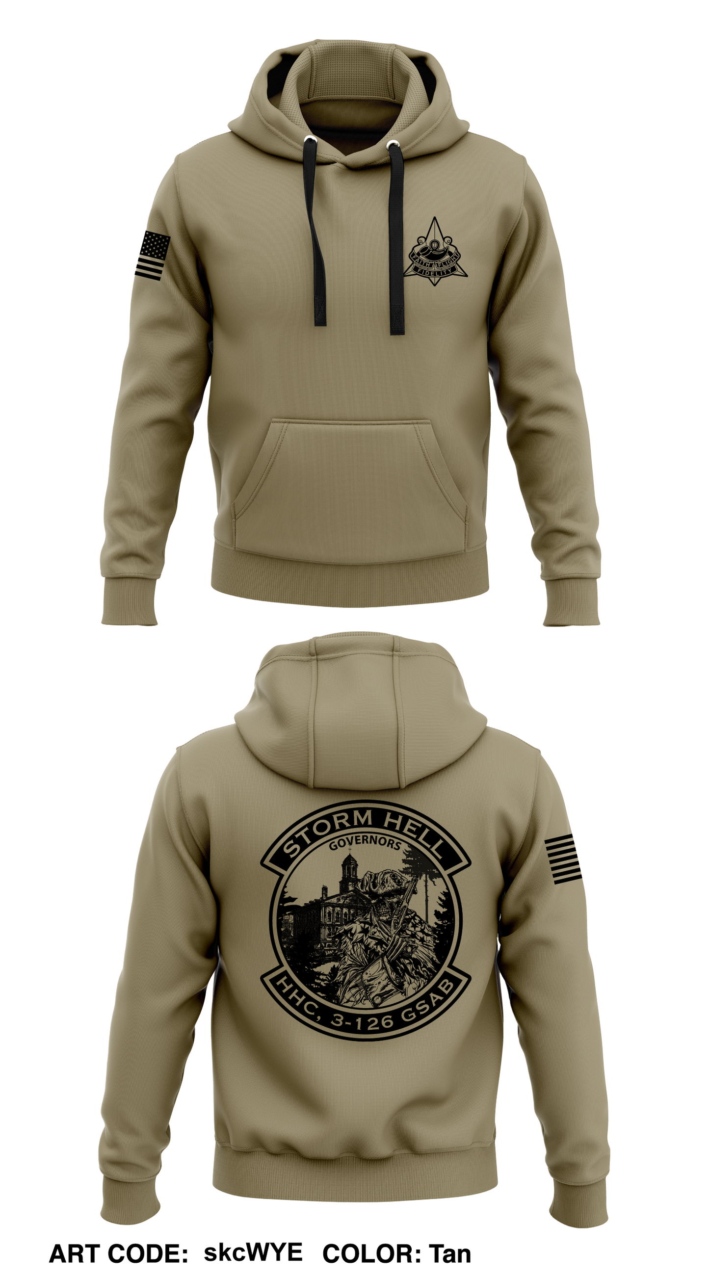 HHC 3-126 GSAB Governors Core Men's Hooded Performance Sweatshirt