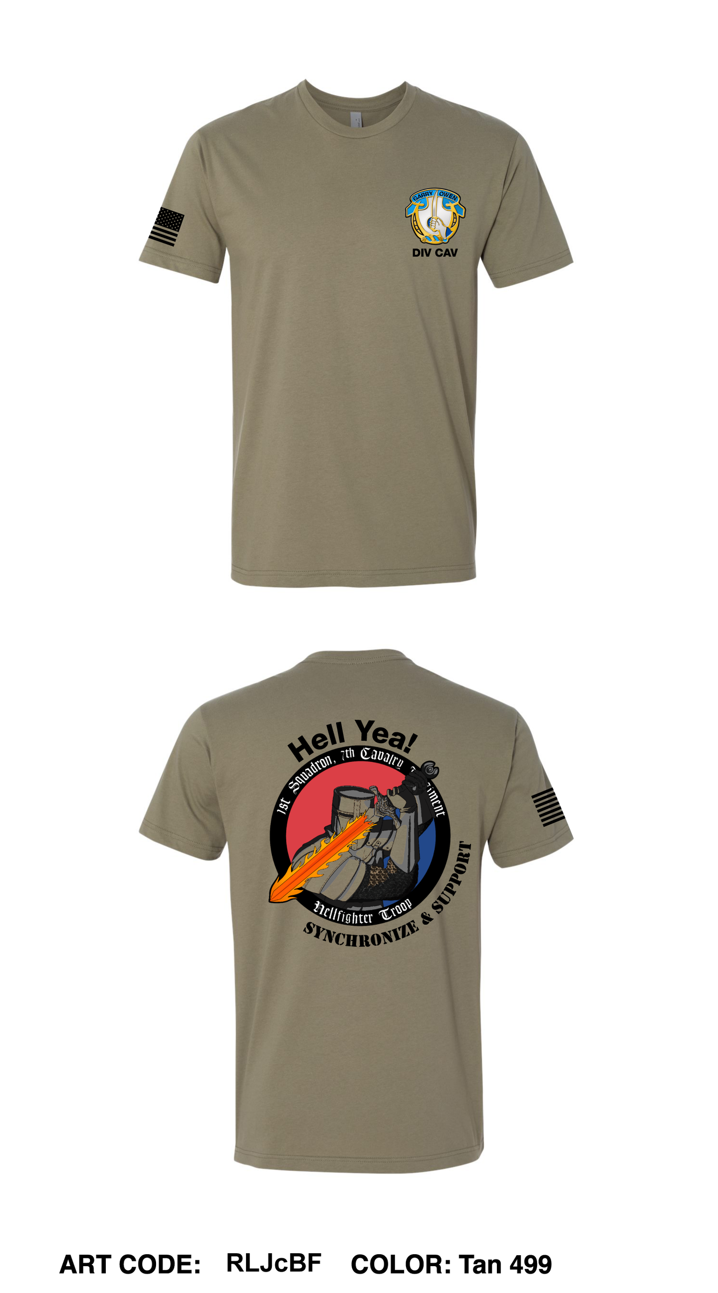 HHT, 1-7 CAV Comfort Unisex Cotton SS Tee - RLJcBF