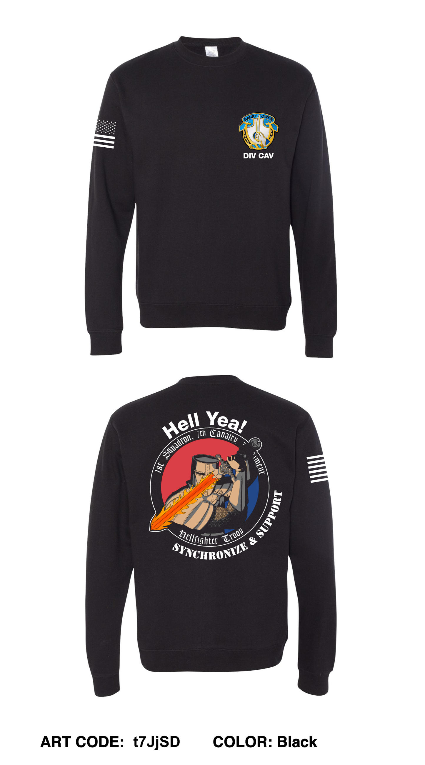 HHT, 1-7 CAV Comfort Unisex Crewneck Sweatshirt - t7JjSD
