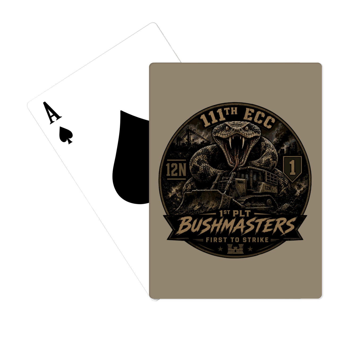 111th ECC 1st Platoon Bushmasters Playing Cards - 40BCPH