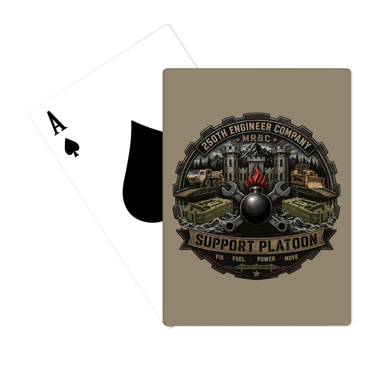 250th EN CO MRBC SUPPORT PLATOON Playing Cards - cbc7uh