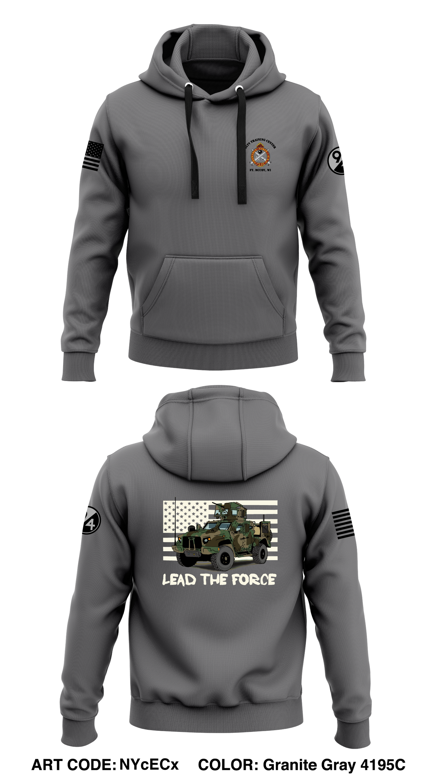JLTV Training Center Store 1 Core Men's Hooded Performance Sweatshirt - NYcECx-GRY