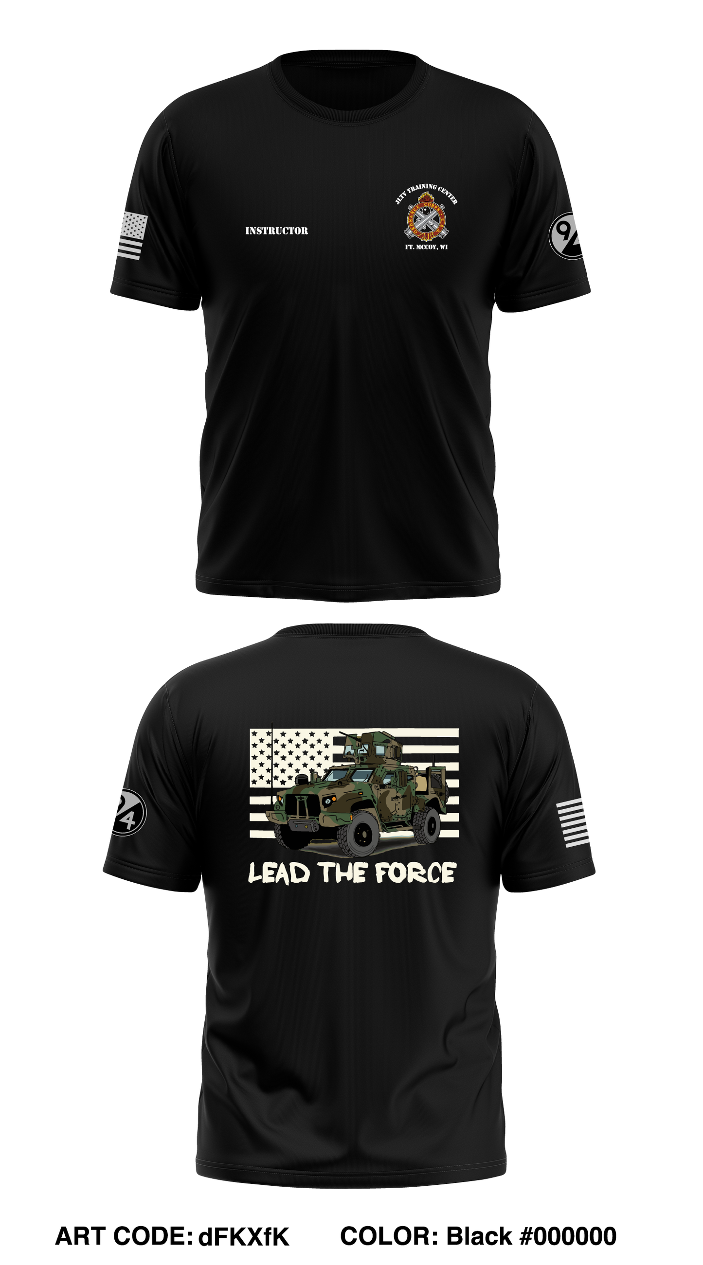 JLTV Training Center Store 1 Core Men's SS Performance Tee - dFKXfK-BLK