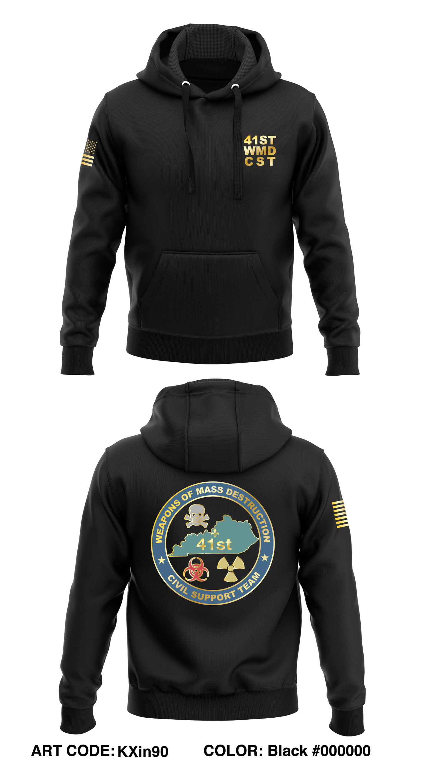 41st WMD CST Core Men's Hooded Performance Sweatshirt - KXin90