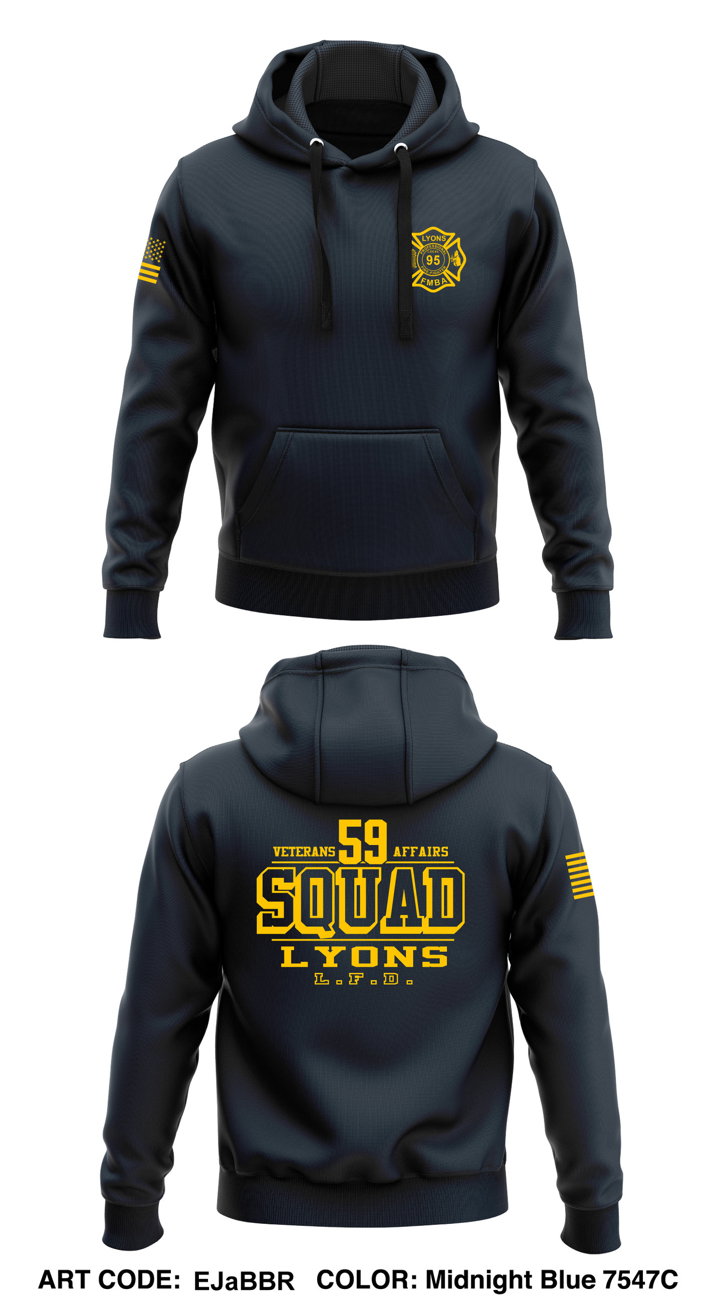 Lyons Fire Department Core Men's Hooded Performance Sweatshirt - EJaBBR