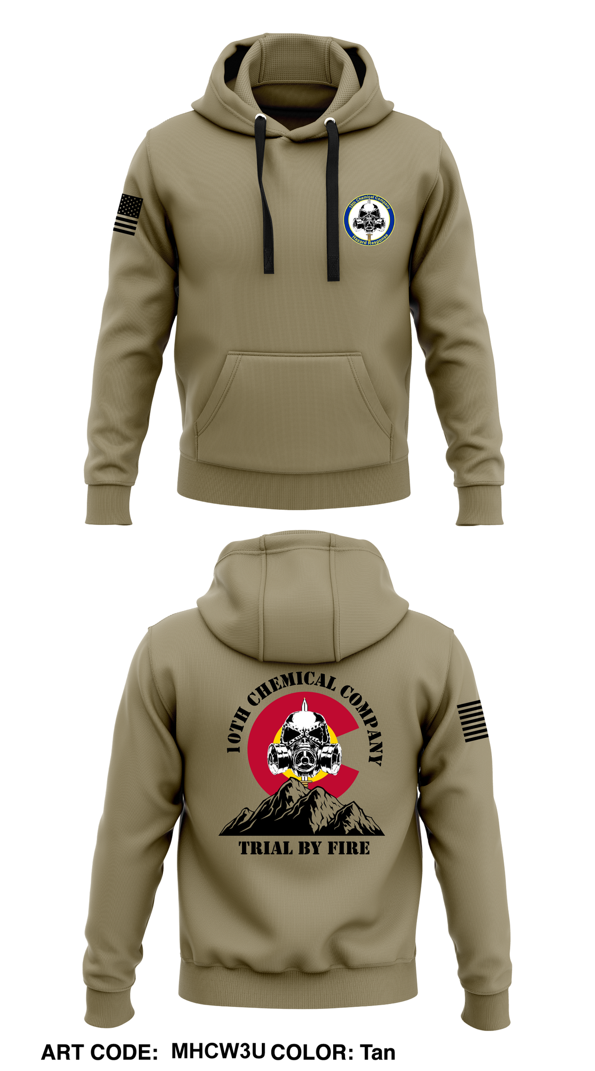 1th Chemical Company Core Men's Hooded Performance Sweatshirt - MHCW3U
