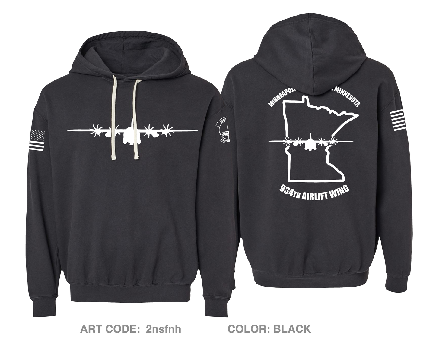 934th AES Comfort Unisex Hooded Sweatshirt - 2nsfnh