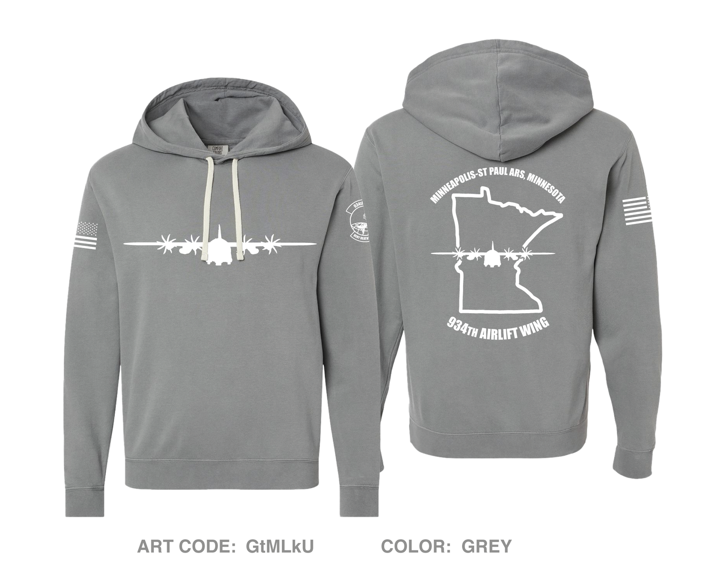 934th AES Comfort Unisex Hooded Sweatshirt - GtMLkU