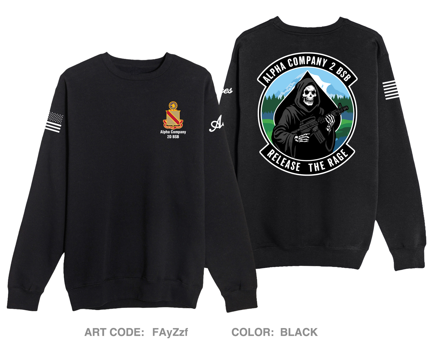 Alpha Company, 2D BSB Comfort Unisex Crewneck Sweatshirt - FAyZzf