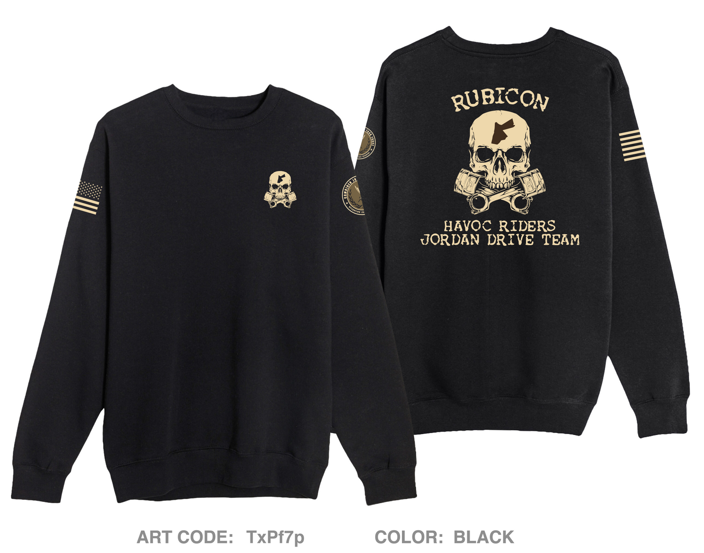 RUBICON JORDAN DRIVE TEAM "HAVOC RIDERS" Comfort Unisex Crewneck Sweatshirt - TxPf7p