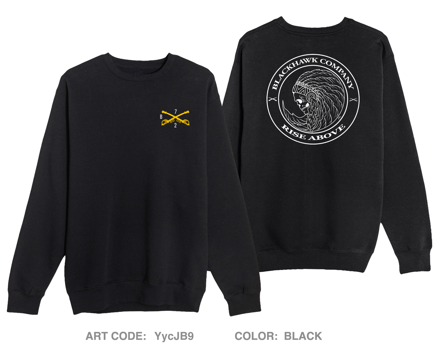 Blackhawk Company, 2-7 CAV, 3ABCT, 1CD Store 1 Comfort Unisex Crewneck Sweatshirt - YycJB9