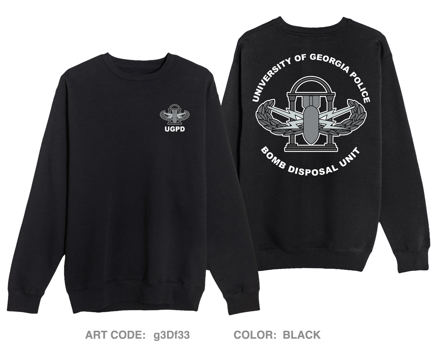 University of Georgia Bomb Disposal Unit Comfort Unisex Crewneck Sweatshirt - g3Df33