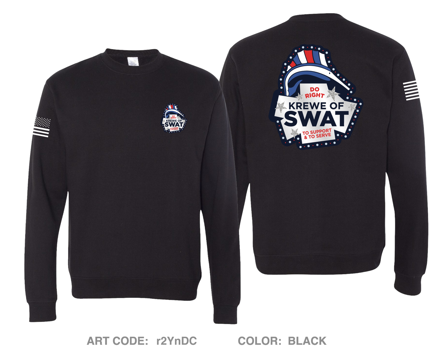 Krewe of SWAT Comfort Unisex Crewneck Sweatshirt - r2YnDC