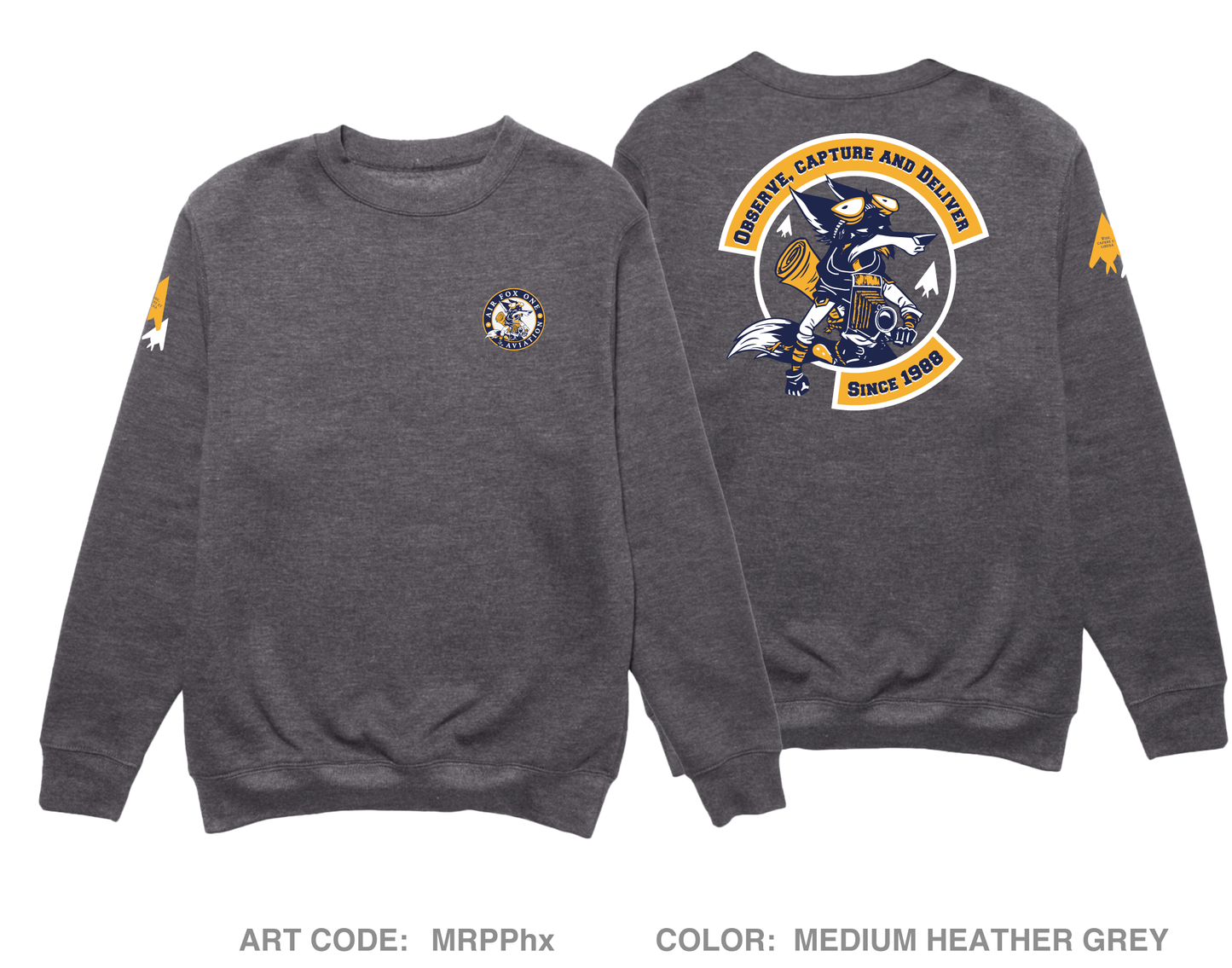 Air Fox One Aviation Fundraising Collection Comfort Unisex Crewneck Sweatshirt - MRPPhx