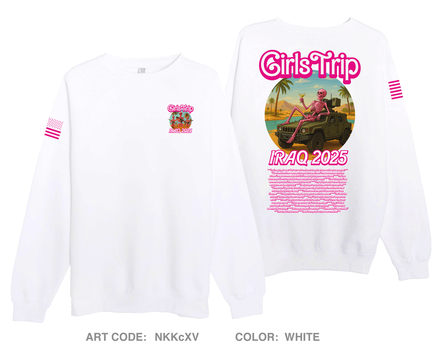 Iraq 2025 Girls Trip Comfort Unisex Crewneck Sweatshirt - NKKcXV