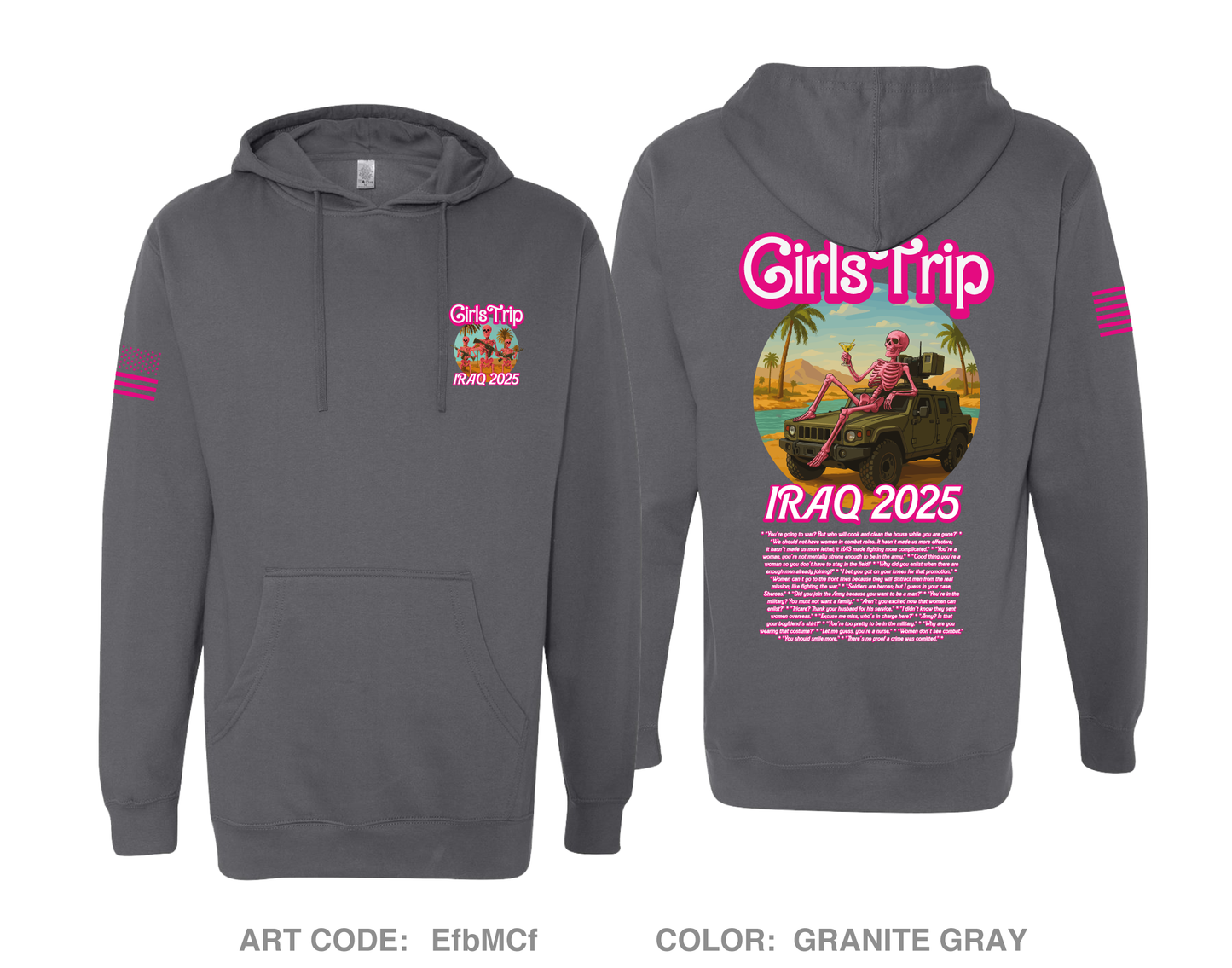 Iraq 2025 Girls Trip Comfort Unisex Hooded Sweatshirt - EfbMCf