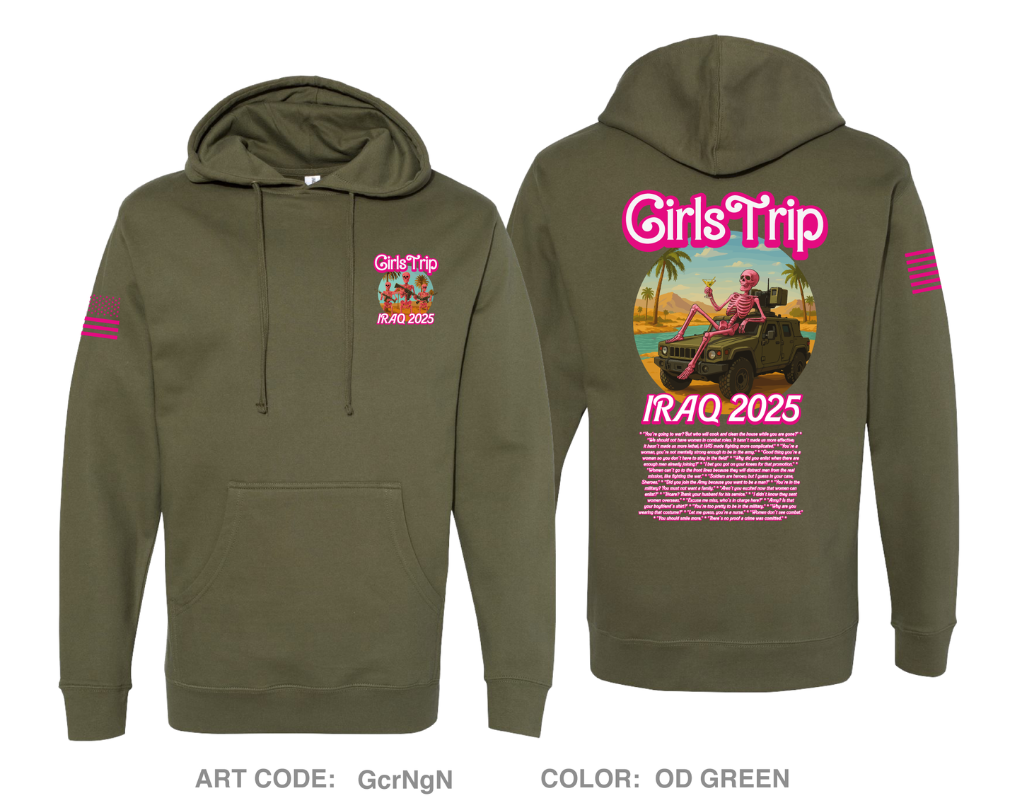 Iraq 2025 Girls Trip Comfort Unisex Hooded Sweatshirt - GcrNgN