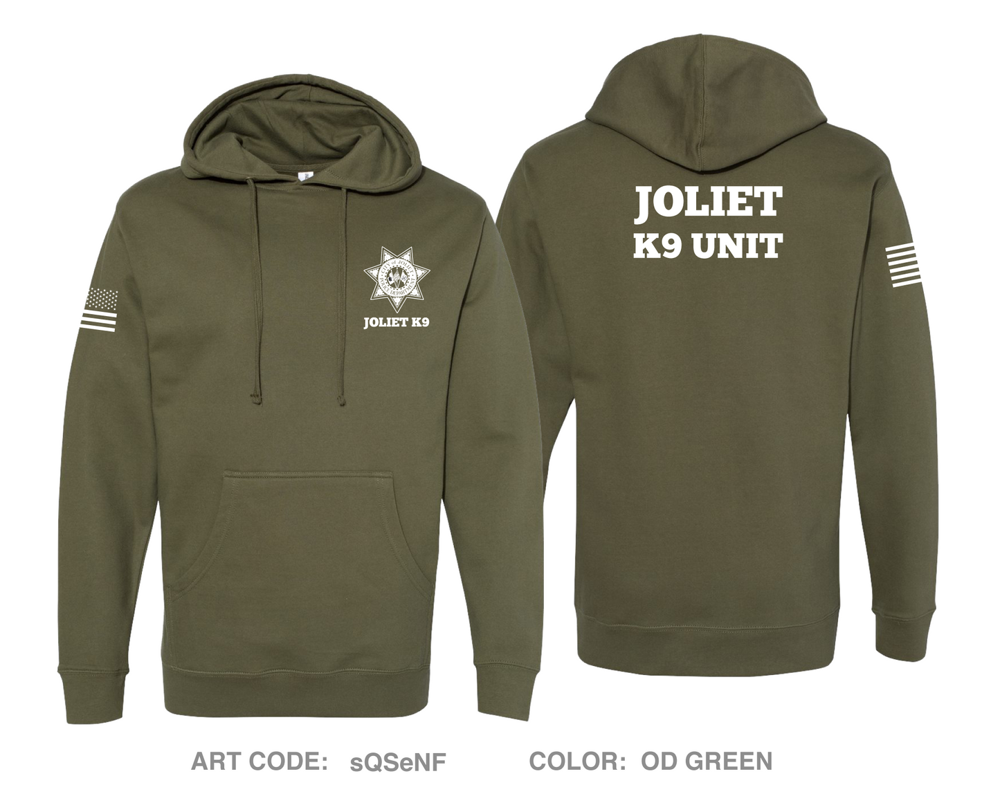 Joliet Police K9 Unit Comfort Unisex Hooded Sweatshirt - sQSeNF