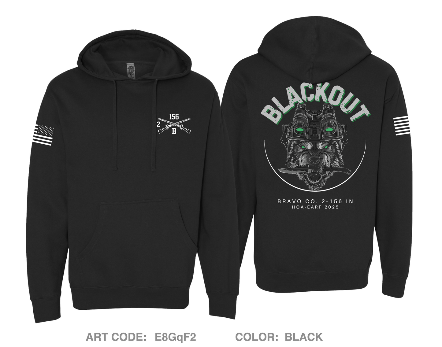 Blackout Comfort Unisex Hooded Sweatshirt - E8GqF2