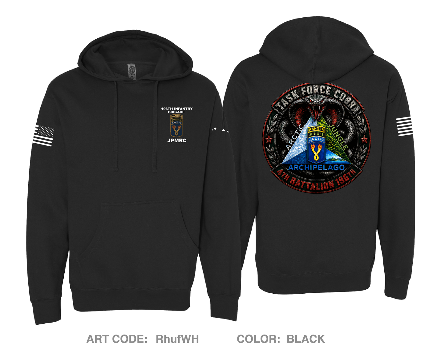 4TH BN 196th IN BDE Comfort Unisex Hooded Sweatshirt - RhufWH