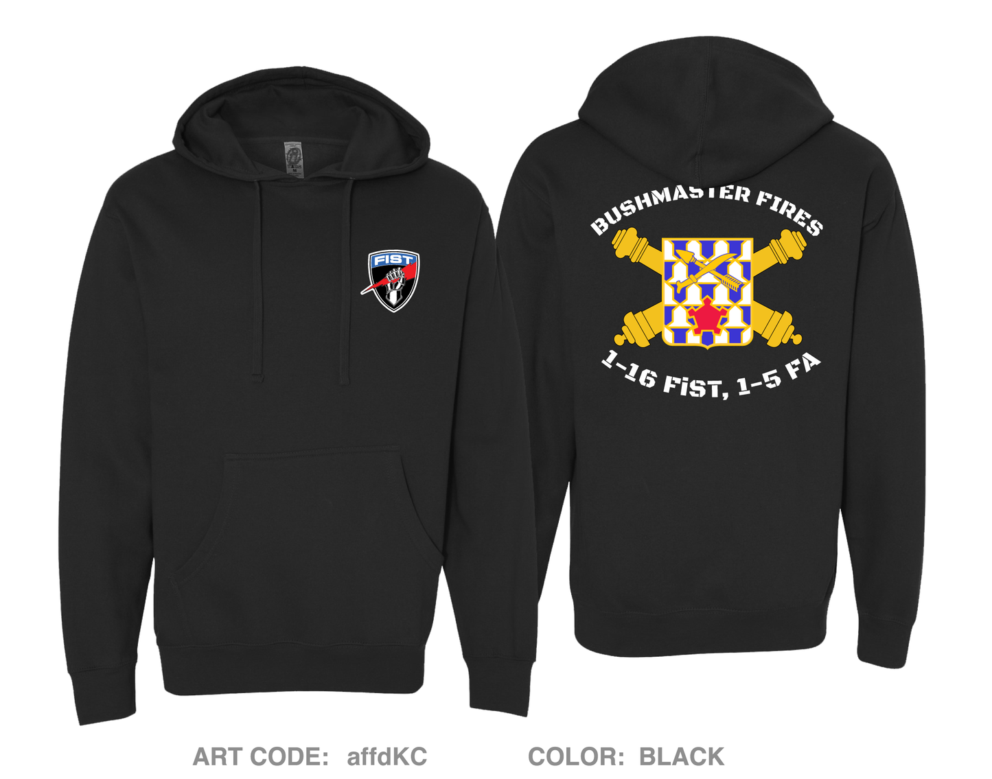 1-16 FiST, HHB, 1-5 FA Comfort Unisex Hooded Sweatshirt - affdKC