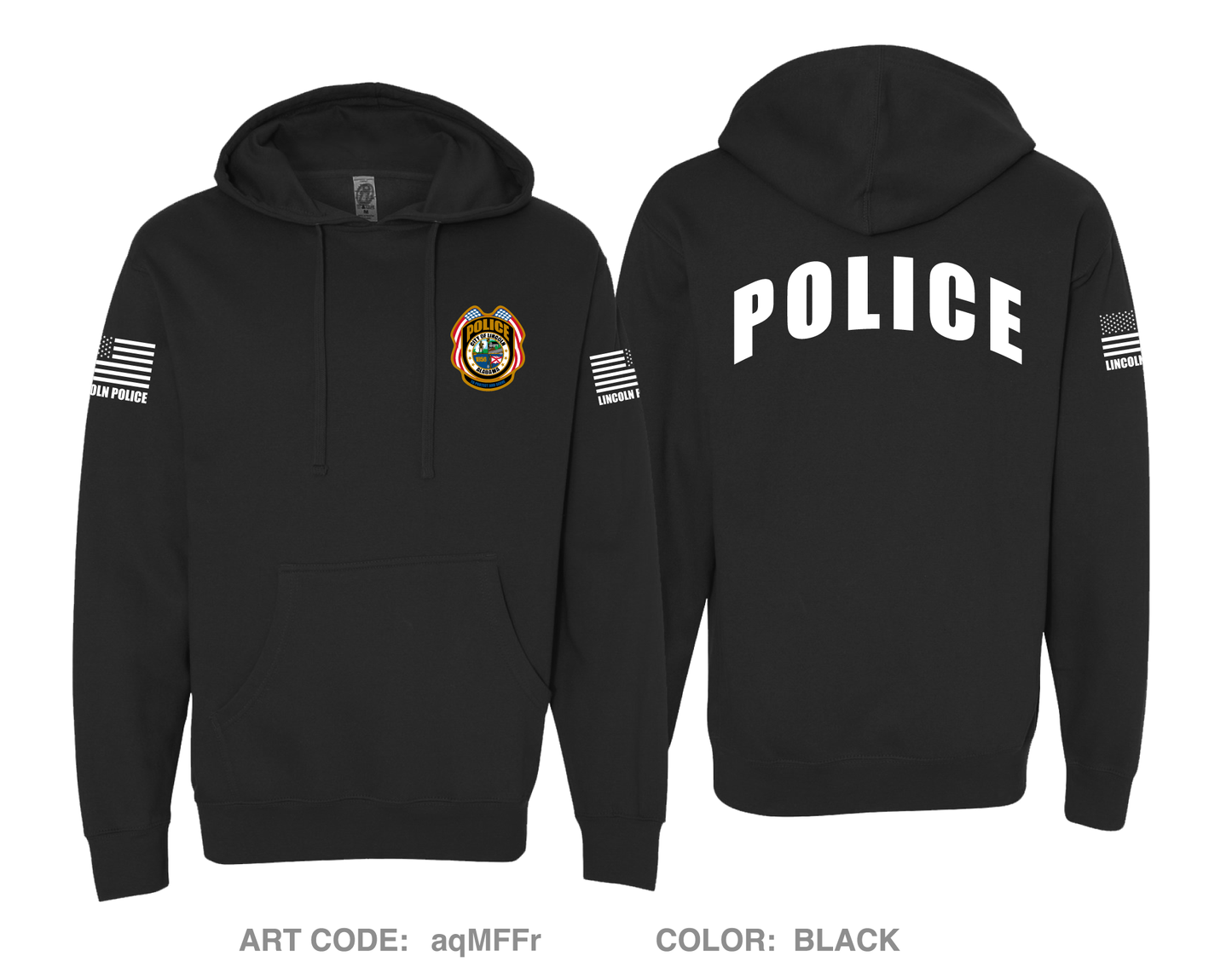 Lincoln Police Department Comfort Unisex Hooded Sweatshirt - aqMFFr