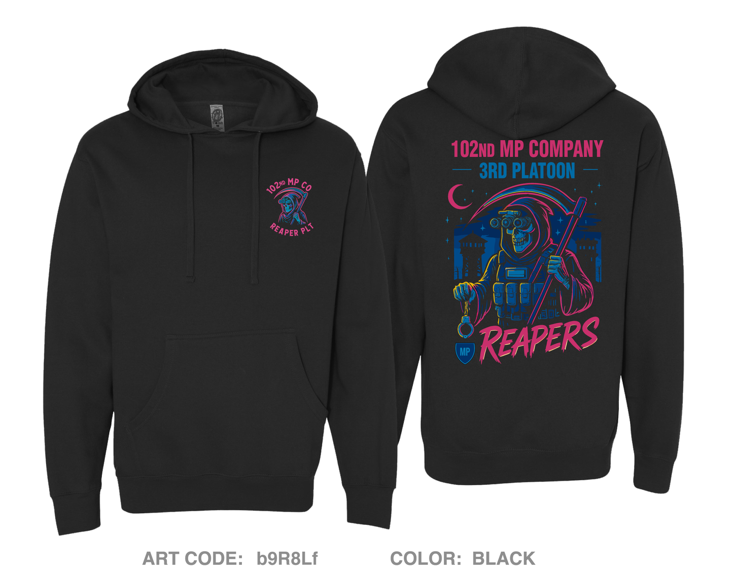 102nd MP Co Comfort Unisex Hooded Sweatshirt - b9R8Lf