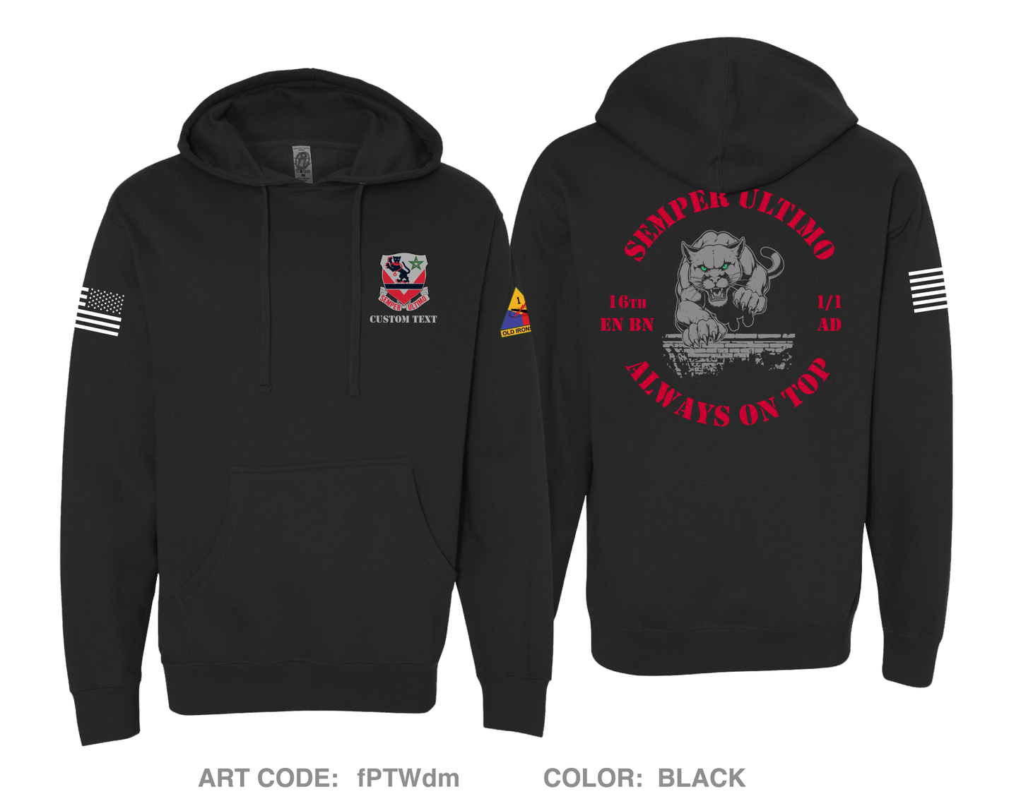 CUSTOM 16th Engineer Battalion, 1-1AD Comfort Unisex Hooded Sweatshirt - fPTWdm