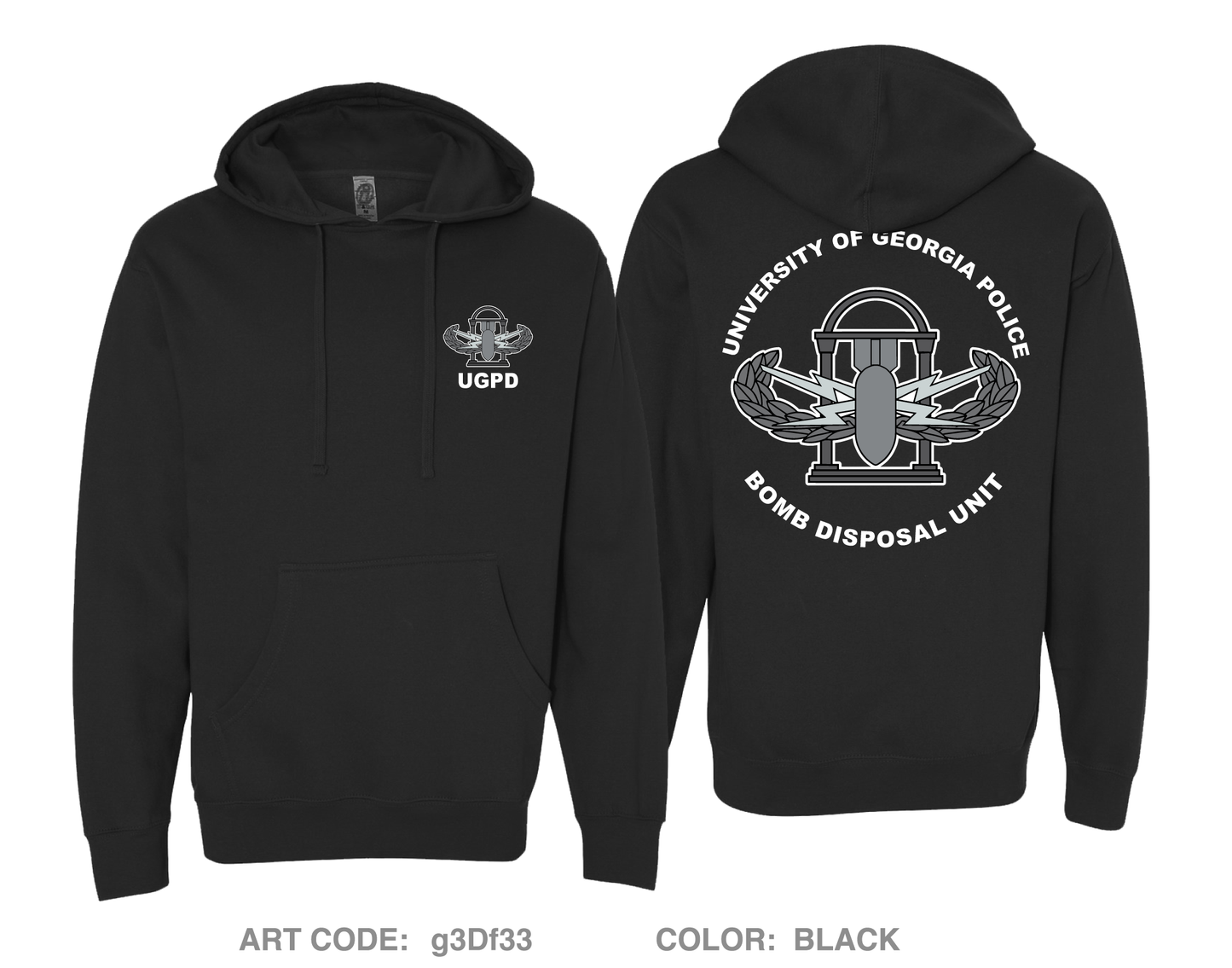 University of Georgia Bomb Disposal Unit Comfort Unisex Hooded Sweatshirt - g3Df33