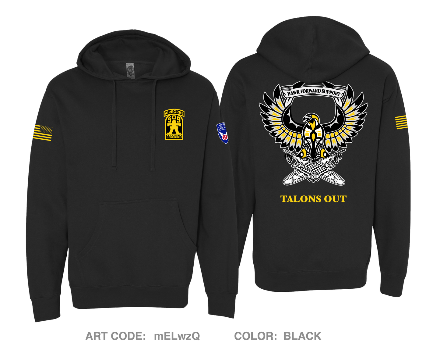 Hawk 3-509th ABN IN Comfort Unisex Hooded Sweatshirt - mELwzQ