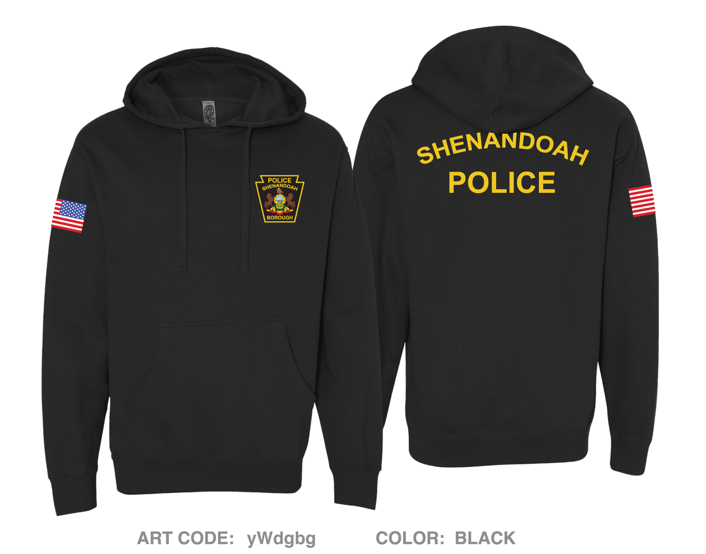 Shenandoah Police Department Comfort Unisex Hooded Sweatshirt - yWdgbg