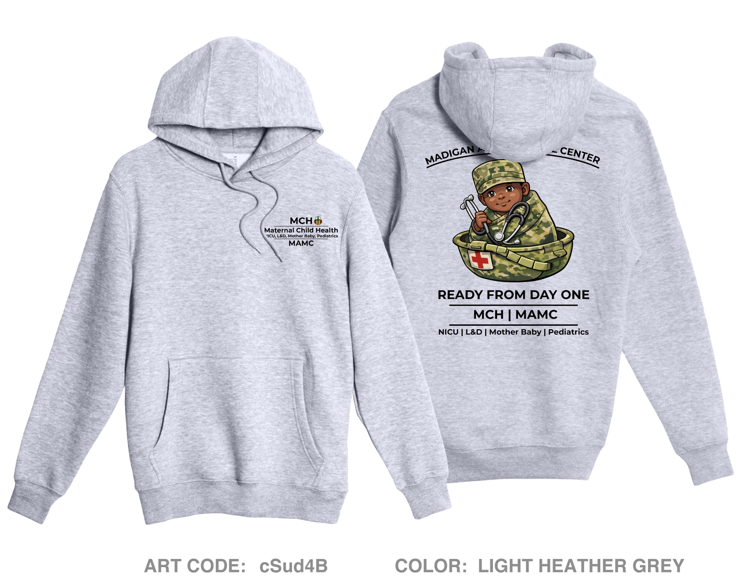 Maternal Child Health, Madigan Army Medical Center Comfort Unisex Hooded Sweatshirt - BAPMQv