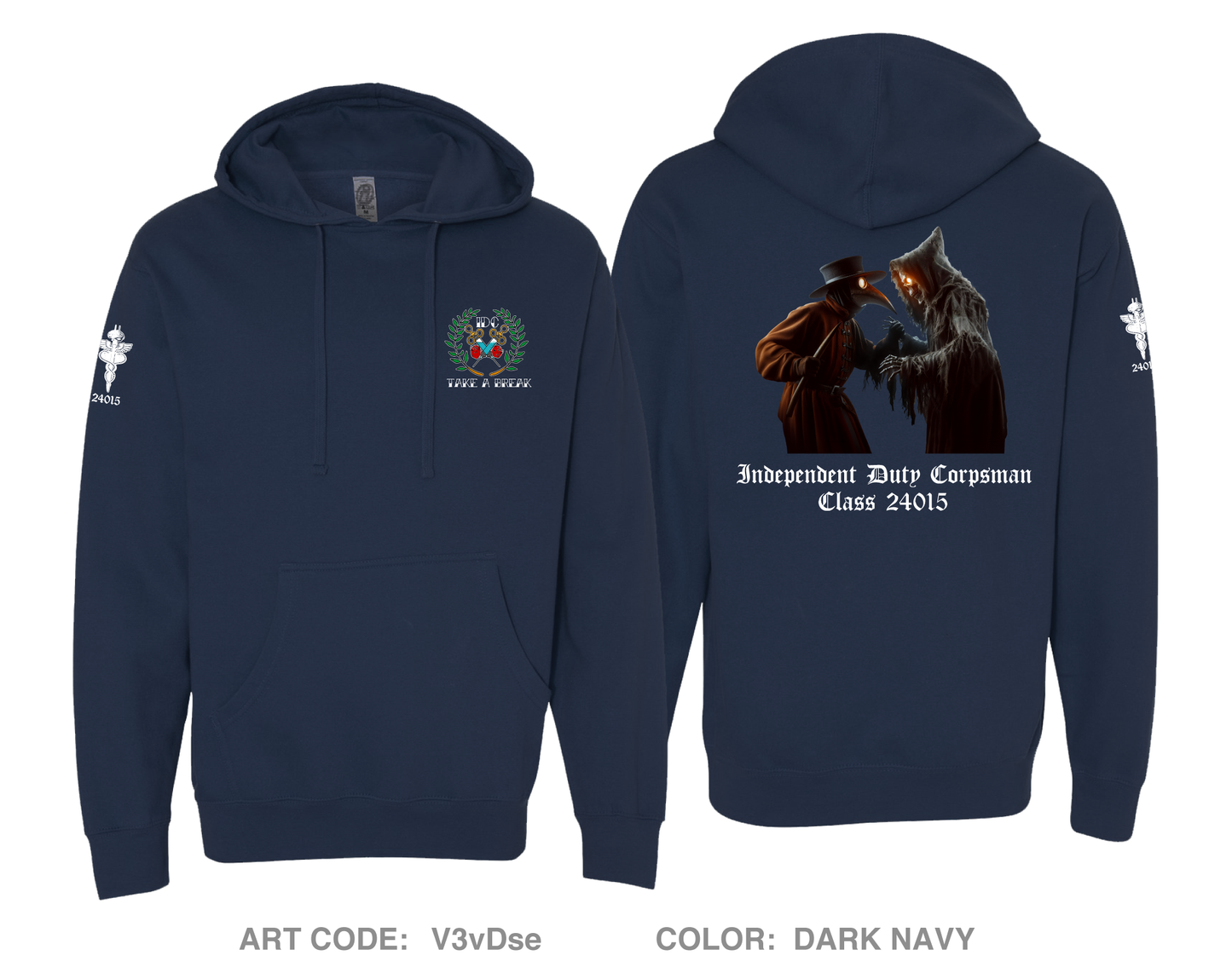 Surface Warfare Medical Institute Fundraising Collection Comfort Unisex Hooded Sweatshirt - V3vDse