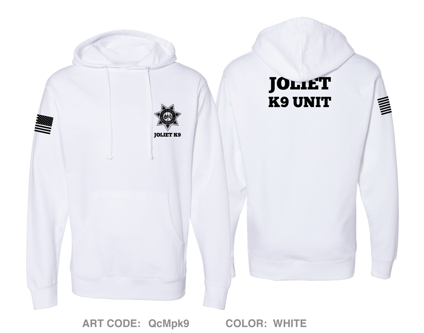 Joliet Police K9 Unit Comfort Unisex Hooded Sweatshirt - QcMpk9