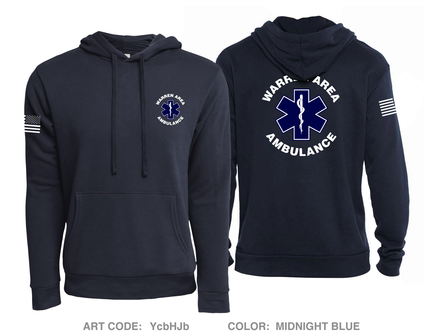 Warren Area Ambulance Comfort Unisex Hooded Sweatshirt - YcbHJb