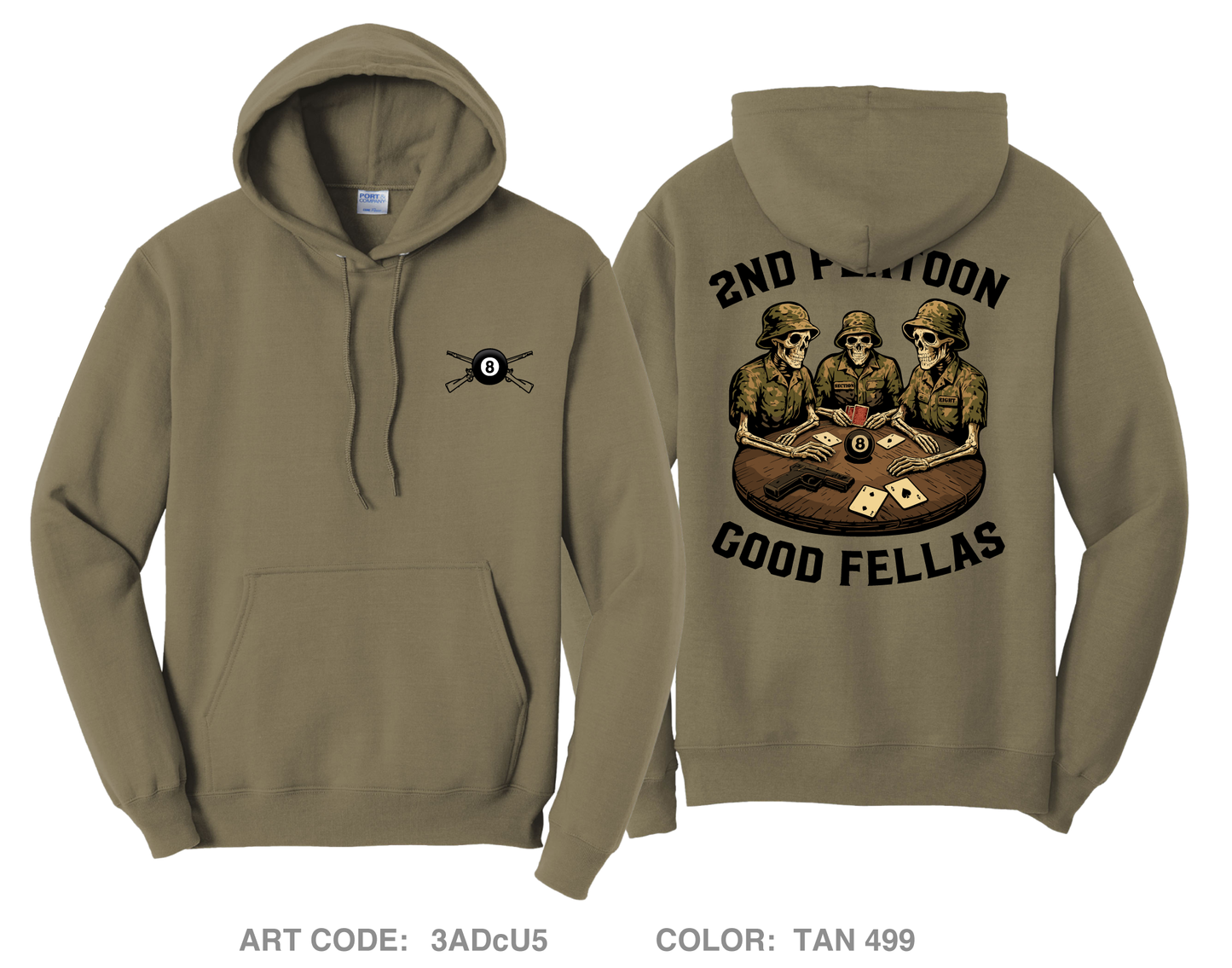 2nd platoon Blackout Comfort Unisex Hooded Sweatshirt - 3ADcU5