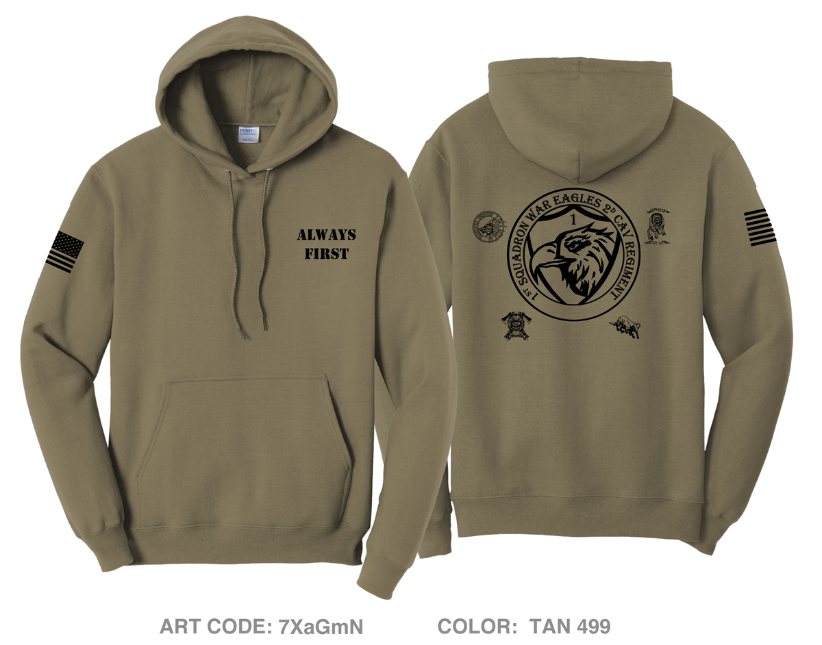1st Squadron, 2d Cavalry Regiment Fundraising Collection Comfort Unisex Hooded Sweatshirt - 7XaGmN