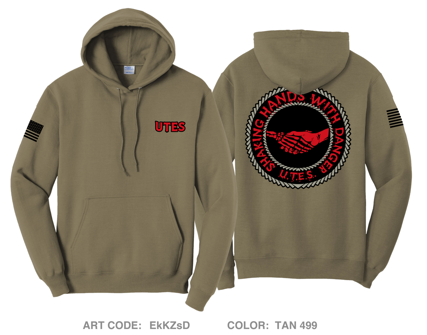 UTES Comfort Unisex Hooded Sweatshirt - EkKZsD