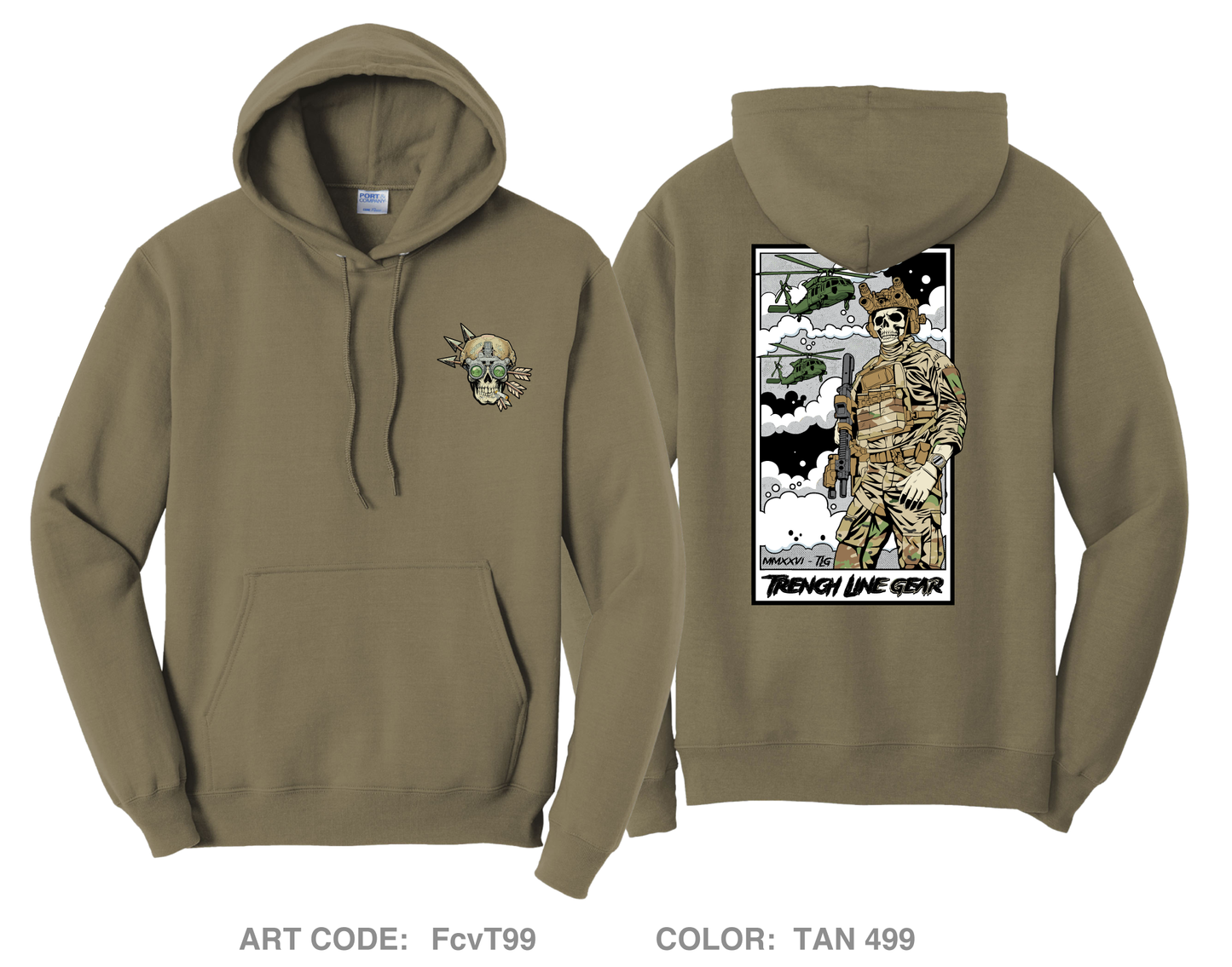 Trench Line Gear Comfort Unisex Hooded Sweatshirt - FcvT99
