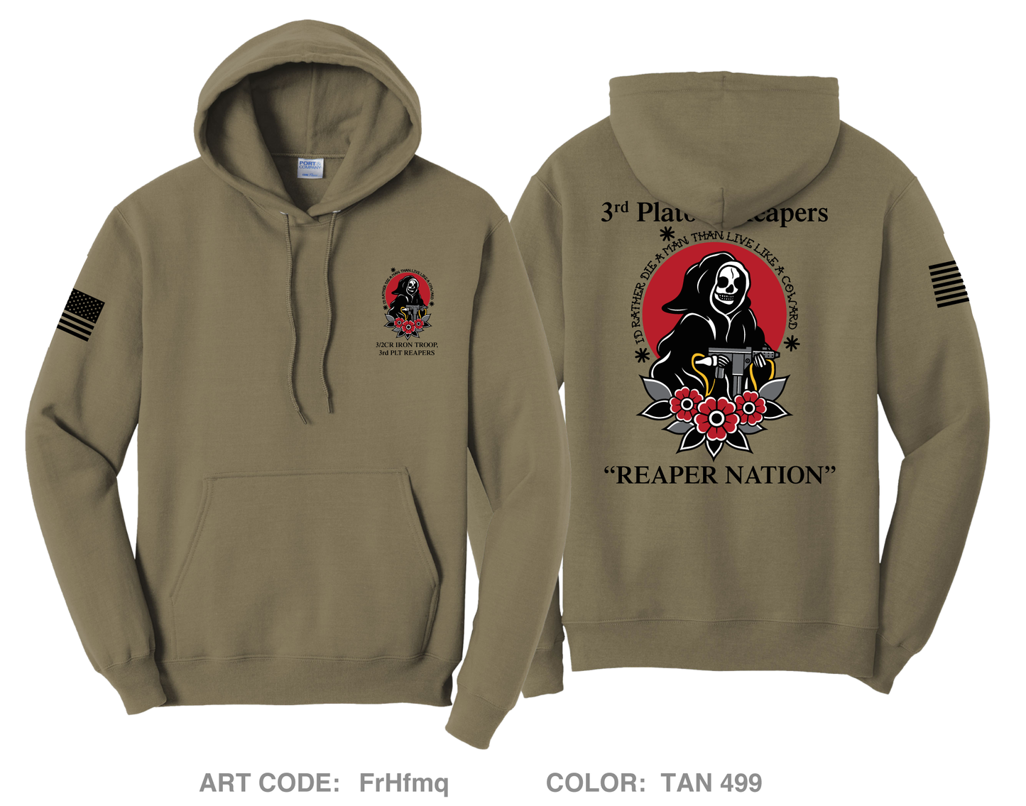 3rd SQDN 2nd CR Comfort Unisex Hooded Sweatshirt - FrHfmq
