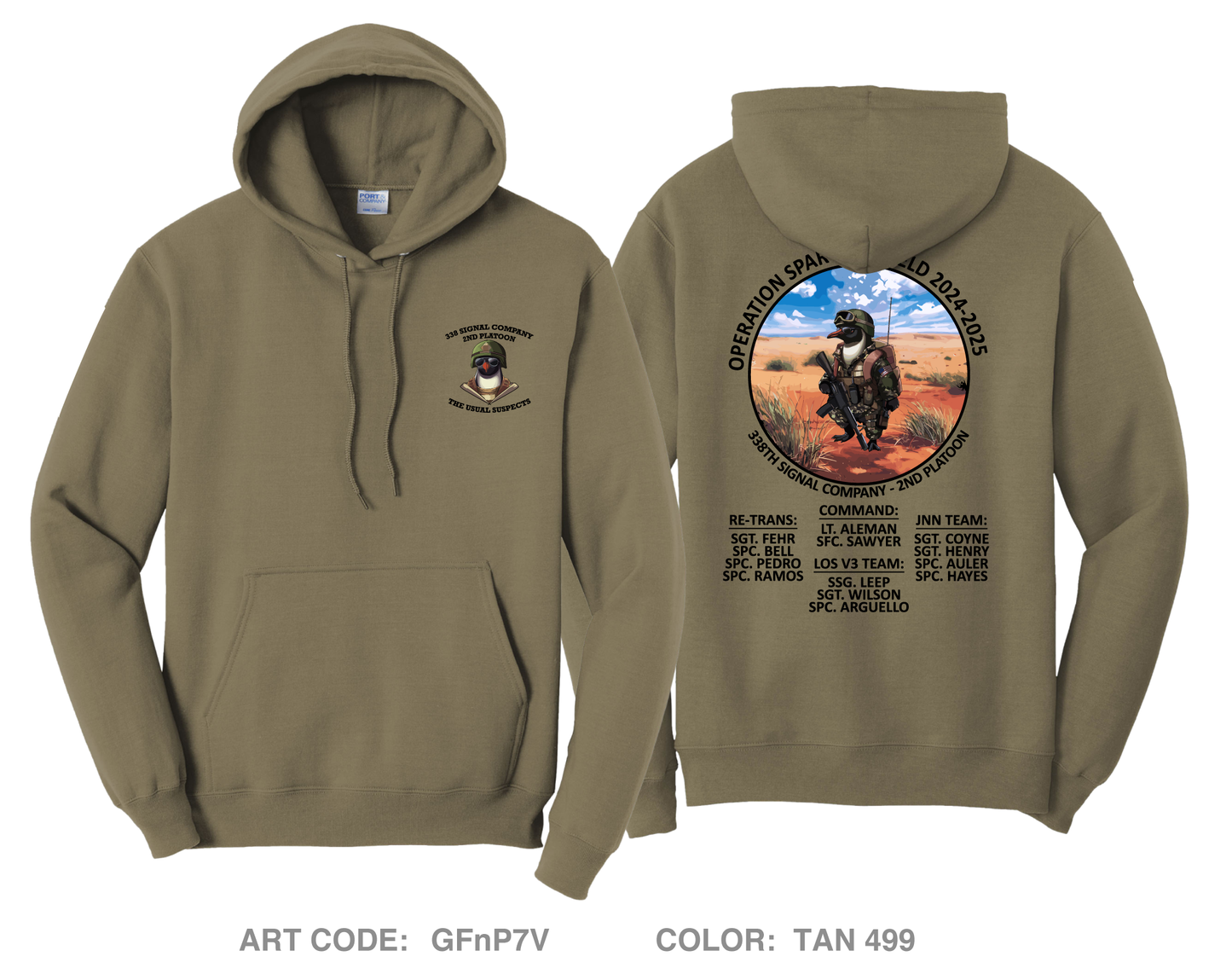 338th Signal Company Comfort Unisex Hooded Sweatshirt - GFnP7V