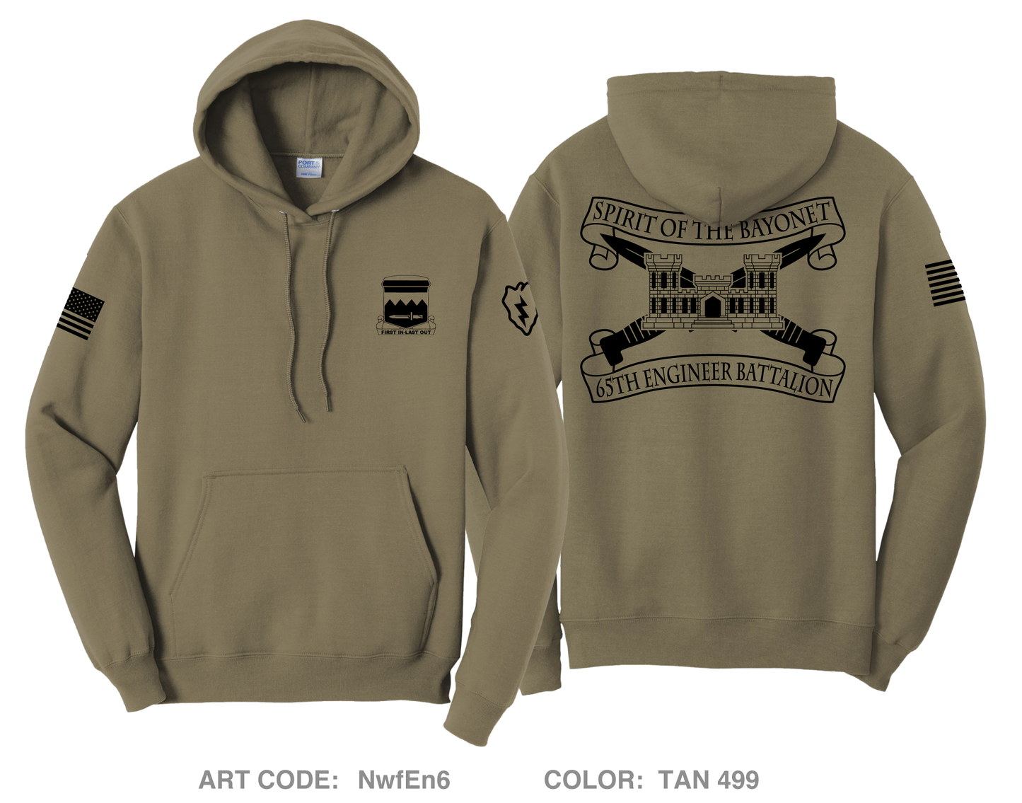 65th EN BN , Division Sustainment Brigade, 25th ID Comfort Unisex Hooded Sweatshirt - NwfEn6